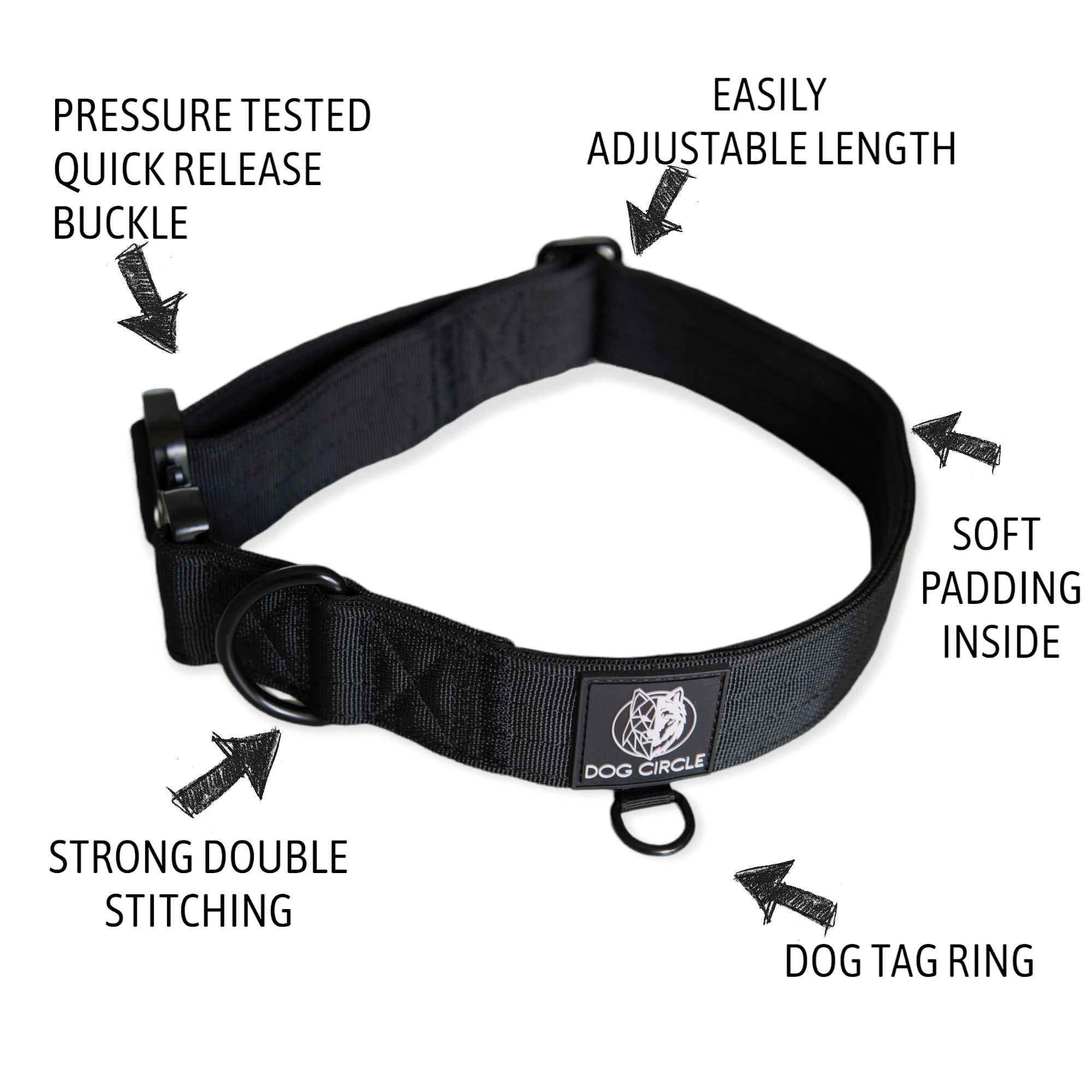 EVERYDAY DOG COLLAR (3.8cm/1.5" Wide & multiple colours)